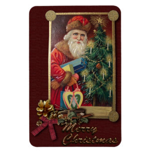 Íman Ímã do prêmio do papai noel do vintage