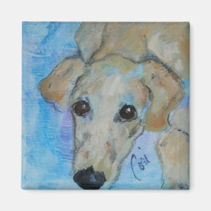 Íman Ímã do quadrado da arte do cão de Saluki