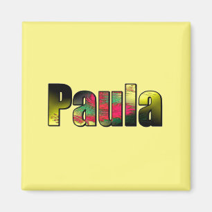 Íman Ímã do Quadrado de Paula em amarelo