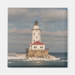 Íman Ímã do quadrado do farol do Lago Michigan