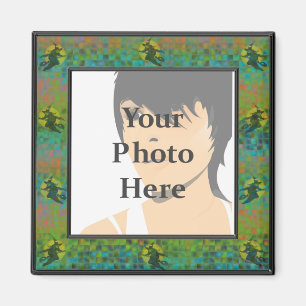 Íman Ímã do quadro da foto do mosaico da bruxa