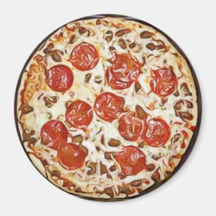 Íman Ímã do refrigerador da pizza de Pepperoni