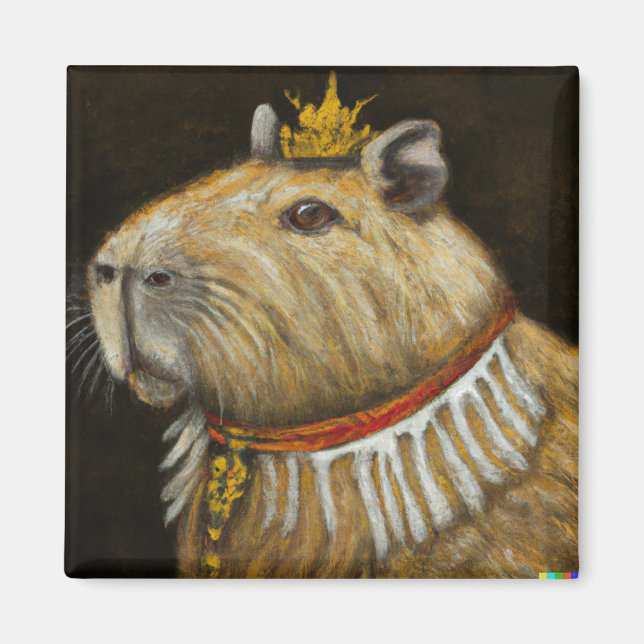 ÍMAN ÍMÃ DO REI CAPIVARA - PRESENTE ENGRAÇADO DE CAPIVA (Frente)