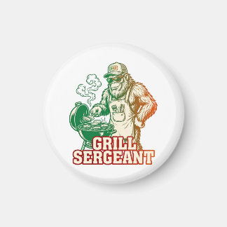 Íman Ímã do Sargento da Churrasqueira Bigfoot Engraçado