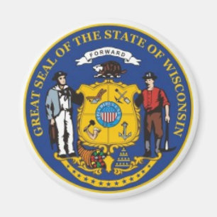 Íman Ímã do selo do estado de Wisconsin