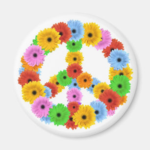 Íman Ímã do símbolo de paz da flor