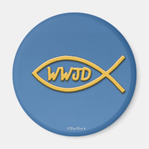 Íman Ímã do símbolo dos peixes de WWJD
