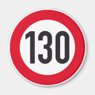 Íman ímã do sinal da estrada da estrada de 130 kph