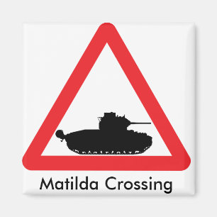 Íman Ímã do sinal de aviso do cruzamento de Matilda