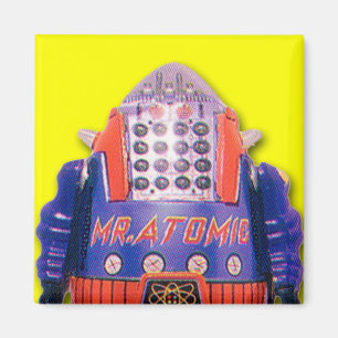 Íman Ímã do Sr. Atômico Brinquedo Robô Quadrado