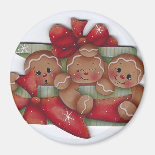 Íman Ímã do trio do Natal do pão-de-espécie