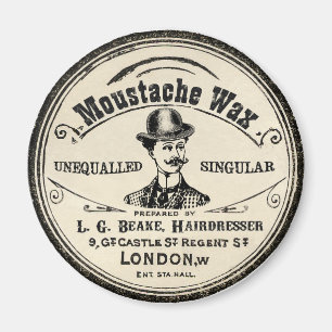 Íman Ímã do vintage da cera de Mustach do Moustache