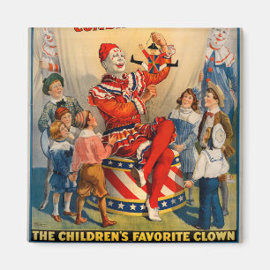Íman Ímã do vintage do palhaço de circo do KRW