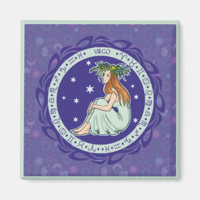 Íman Ímã do Virgo do sinal de Sun (Frente)