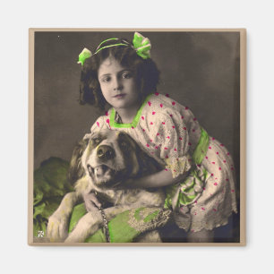 Íman Ímã doce da foto do vintage de St Bernard