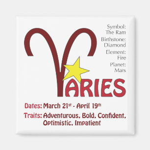 Íman Ímã dos traços do Aries