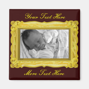 Íman Ímã Dourado elegante do quadro