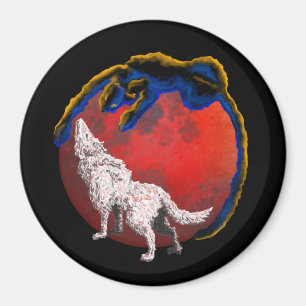 Íman Ímã Eclipse Lunar Lobo Pantera