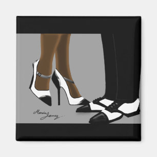 Íman Ímã elegante do Casal-Quadrado