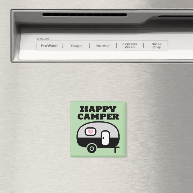 Íman Ímã engraçado de acampante feliz para trailer de R (In Situ (Dishwasher))