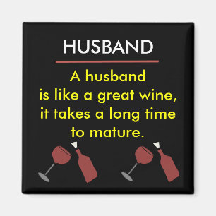 Íman Ímã engraçado do vinho do MARIDO