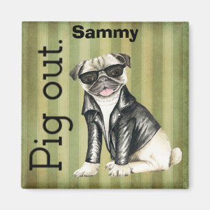 Íman Ímã engraçado personalizado do Pug