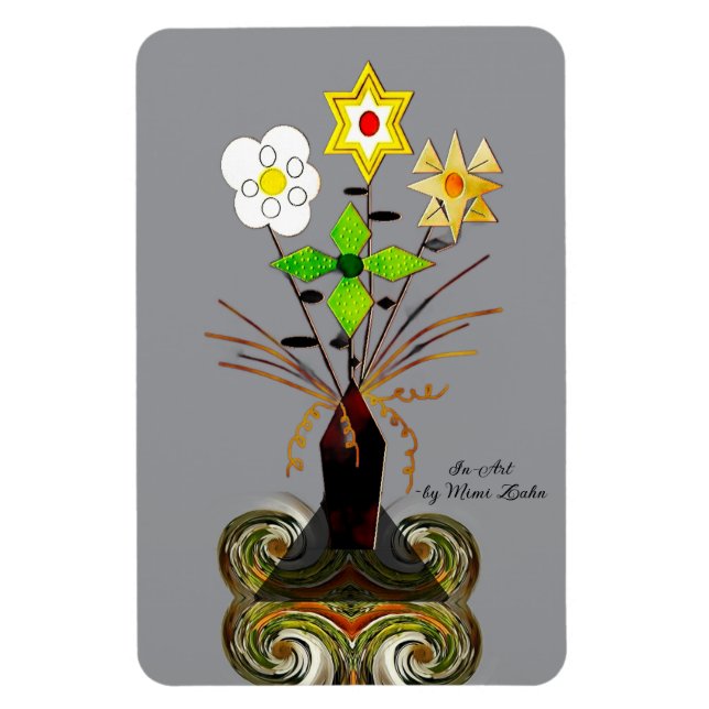 Íman Ímã "Entrega de Flores" (4 x 6 Flexível) (Vertical)