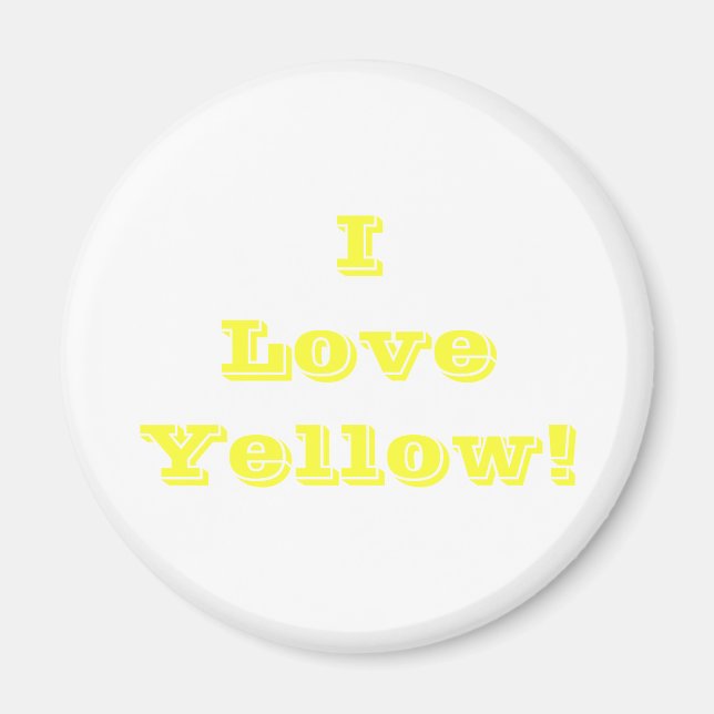 Íman Ímã Eu Adoro Amarelo (Frente)