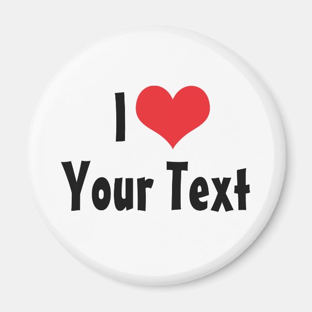 Íman Ímã Eu Amo Personalizado (Frente)