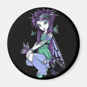 Íman Ímã feericamente cor-de-rosa da borboleta do "c