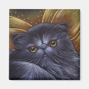 Íman Ímã feericamente persa preto do gato