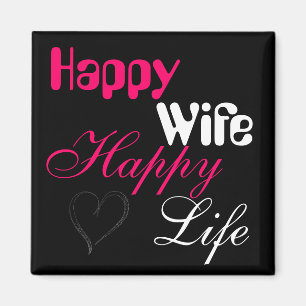 Íman Ímã feliz da vida da esposa feliz cor-de-rosa