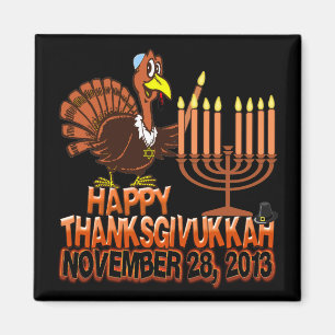 Íman Ímã feliz de Thanksgivukkah Thankgiving Hanukkah