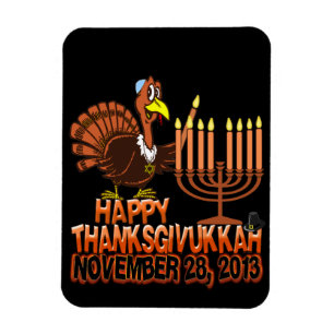 Íman Ímã feliz de Thanksgivukkah Thankgiving Hanukkah