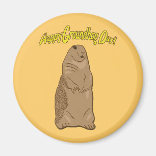 Íman Ímã feliz do dia de Groundhog