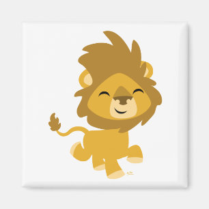 Íman Ímã feliz do leão dos desenhos animados