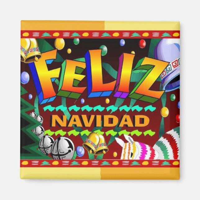 Íman ímã Feliz Navidad (Frente)