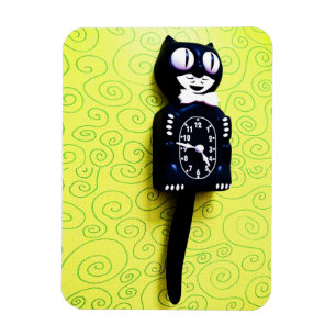 Íman Ímã Flexi Premium de Relógio de Gato Antiquado