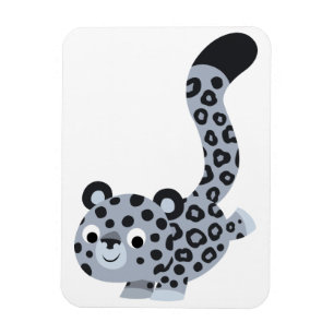 Íman Ímã flexível bonito do leopardo de neve dos