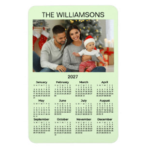 Íman ÍMÃ FLEXÍVEL Calendário 2027 Foto da Família Nome 