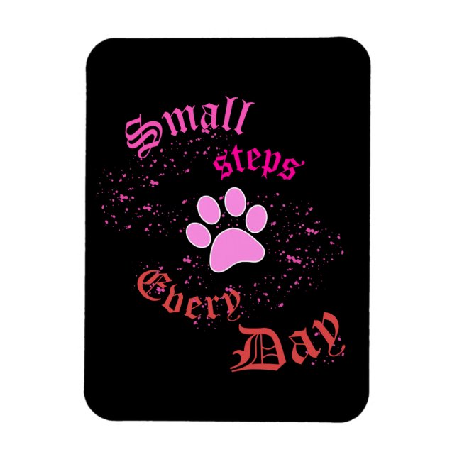 Íman Ímã Flexível com Foto | Pequenas etapas por dia (Vertical)