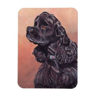 Íman Ímã flexível da arte preta do cão de cocker