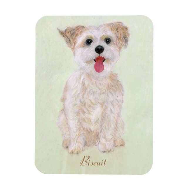 Íman Ímã Flexível de Cachorro Morkie (Vertical)