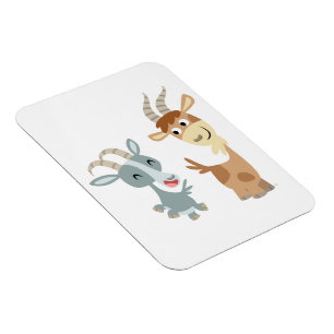 Íman Ímã flexível de duas cabras felizes bonitos dos