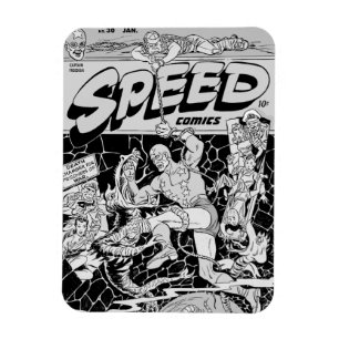 Íman Ímã Flexível de Quadrinhos SPEED dos Anos 1940