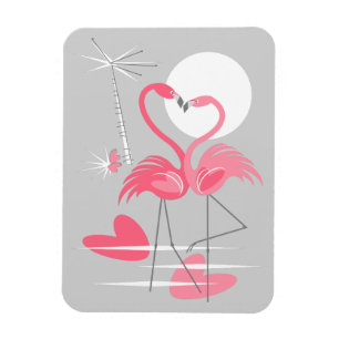 Íman Ímã flexível do amor do flamingo