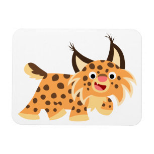 Íman Ímã flexível do lince faceto bonito dos desenho