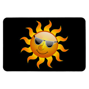 Íman Ímã flexível engraçado de Sun do verão