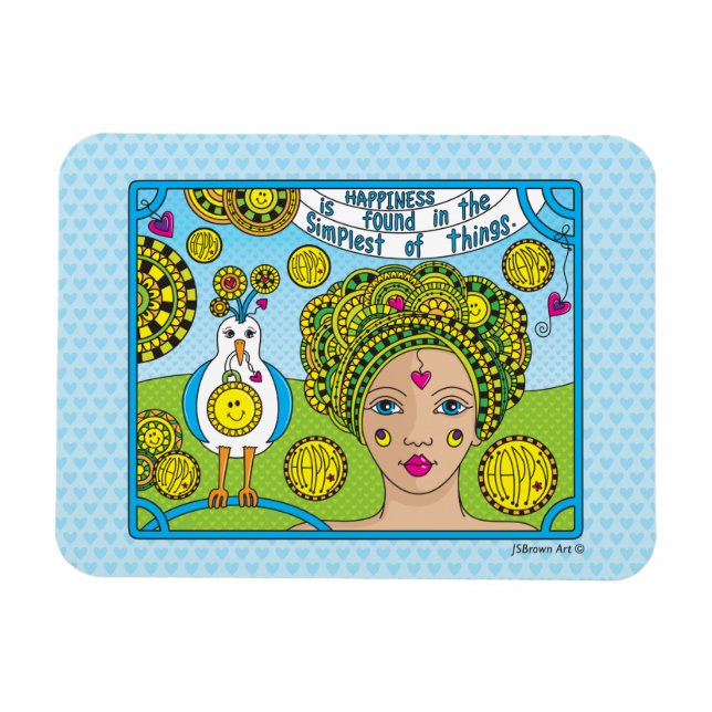 Íman Ímã Flexível Felicidade 15x10cm (Horizontal)