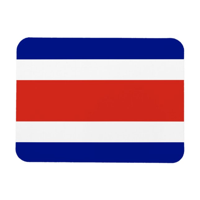 Íman Imã flexível patriótica com bandeira da Costa Rica (Horizontal)